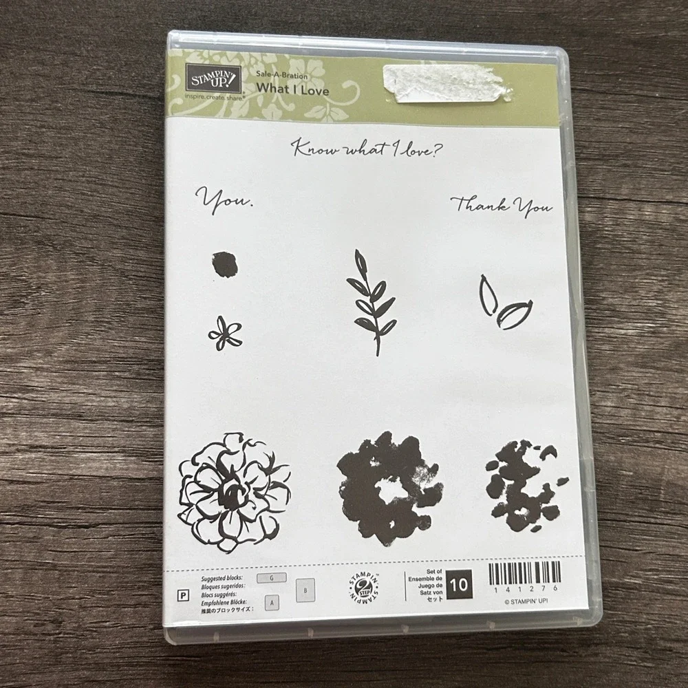 Stampin Up Floral Clear Stamp Set Bundle What I Love & Avant Garden Card‎ Craft